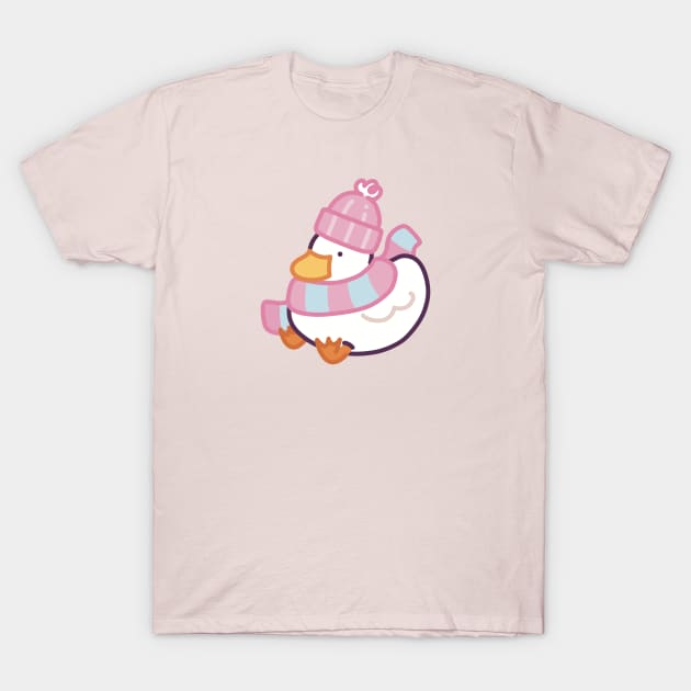 Cozy Winter Duck T-Shirt by Meil Can